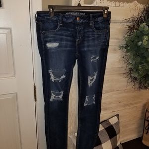 American Eagle Outfitters Jeans - American Eagle Destroyed Super Low Jeggings American Eagle Outfitters Jeans - American Eagle Destroyed Super Low Jeggings